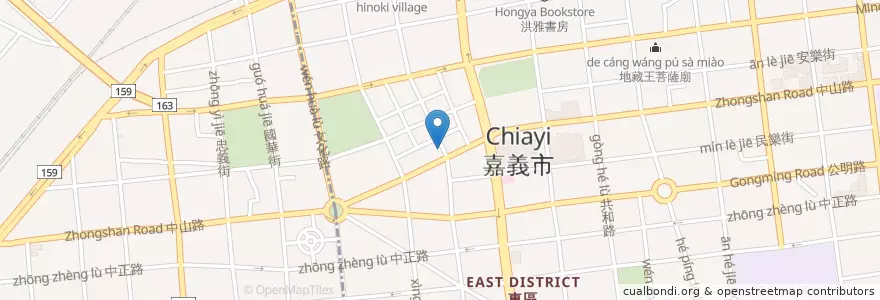Mapa de ubicacion de 老院子1951 en Taiwan, Taiwan, Chiayi, Landkreis Chiayi, 東區.