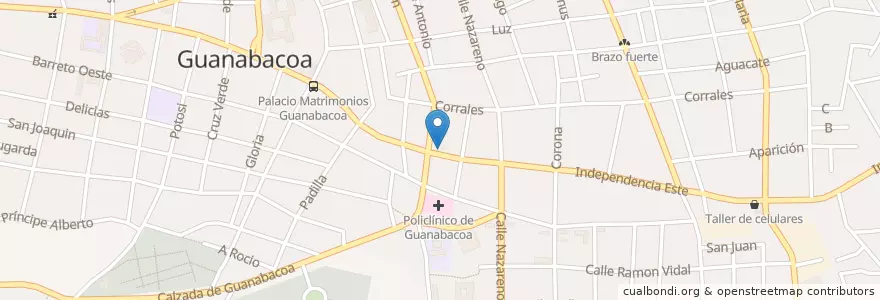 Mapa de ubicacion de Servicentro CUPET en キューバ, La Habana, Guanabacoa.