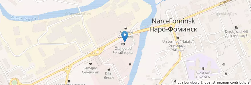 Mapa de ubicacion de Бринформ en Russia, Central Federal District, Moscow Oblast, Наро-Фоминский Городской Округ.