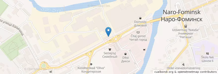 Mapa de ubicacion de Шоколадница en Rusia, Центральный Федеральный Округ, Московская Область, Наро-Фоминский Городской Округ.