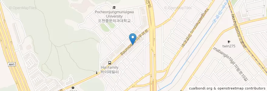 Mapa de ubicacion de Arome de Jardin en Korea Selatan, 서울, 서초구, 양재동.