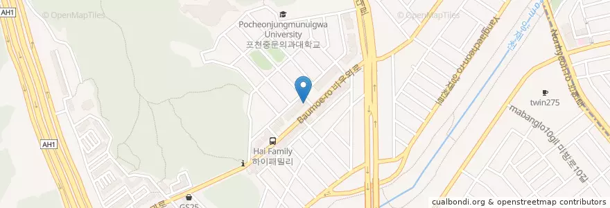 Mapa de ubicacion de Cafe Beanus en South Korea, Seoul, Seocho-Gu, Yangjae-Dong.