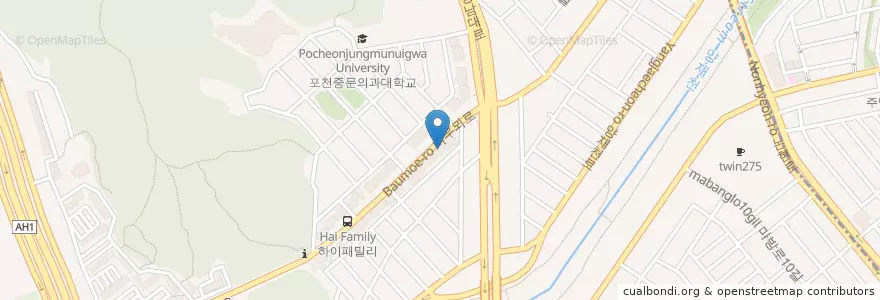 Mapa de ubicacion de Tammy House en Korea Selatan, 서울, 서초구, 양재동.