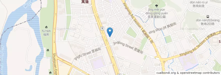 Mapa de ubicacion de 無招牌牛肉麵 en Taiwan, New Taipei, Taipei, Wenshan District.