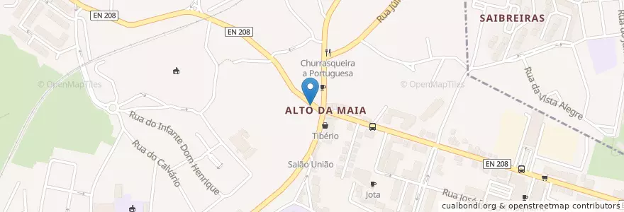 Mapa de ubicacion de Churrasqueira Central Alto da Maia en Португалия, Северный, Área Metropolitana Do Porto, Porto, Maia, Águas Santas.