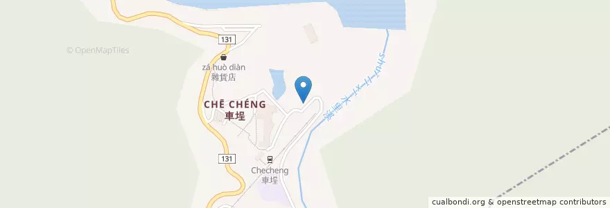 Mapa de ubicacion de 車埕酒莊 en تايوان, مقاطعة تايوان, مقاطعة نانتو, 水里鄉.