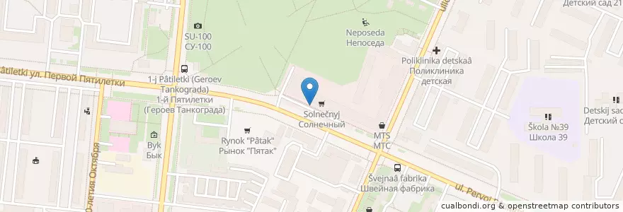 Mapa de ubicacion de МДМ Банк en Rusia, Уральский Федеральный Округ, Óblast De Cheliábinsk, Челябинский Городской Округ.