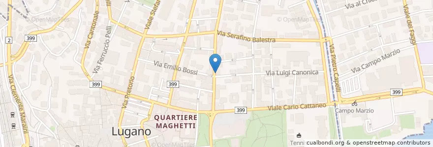 Mapa de ubicacion de Bar Apollo en スイス, ティチーノ州, Distretto Di Lugano, Lugano, Circolo Di Lugano Ovest.