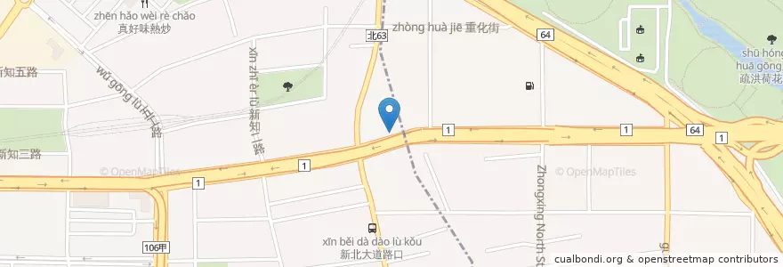 Mapa de ubicacion de 阿羅哈客運新莊站 en 台湾, 新北市.