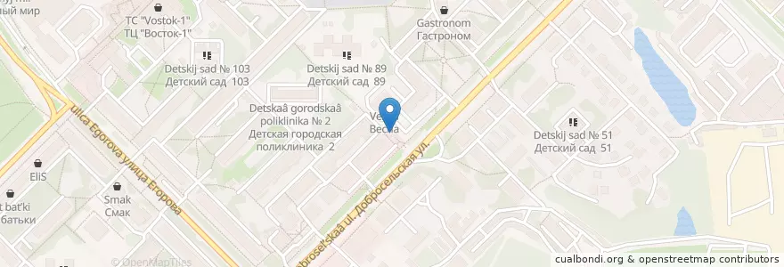 Mapa de ubicacion de Черное&Белое en Rusland, Centraal Federaal District, Владимирская Область, Городской Округ Владимир.