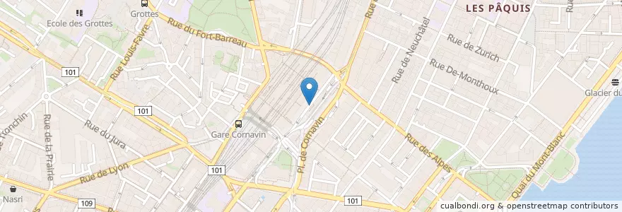 Mapa de ubicacion de Pronto Photo en Suisse, Genève, Genève, Genève.