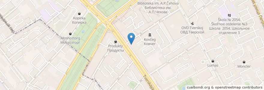 Mapa de ubicacion de Пунктум en Rusland, Centraal Federaal District, Moskou, Центральный Административный Округ, Тверской Район.