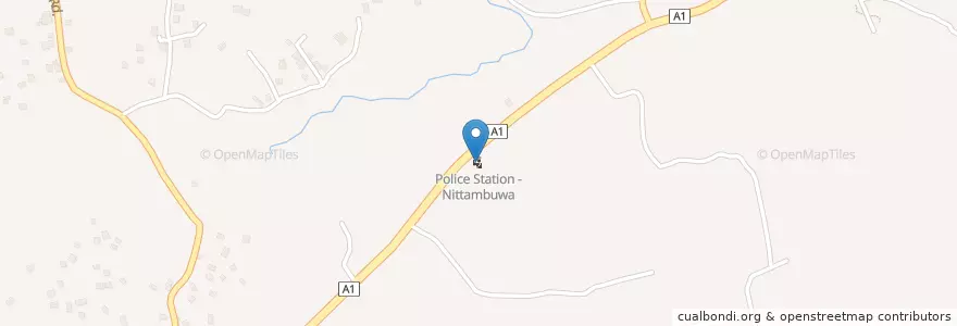 Mapa de ubicacion de Police Station - Nittambuwa en سری‌لانکا, බස්නාහිර පළාත, ගම්පහ දිස්ත්‍රික්කය.