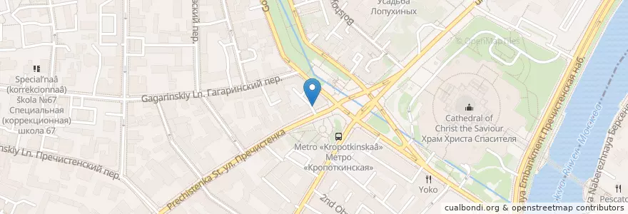 Mapa de ubicacion de Воронеж en 러시아, Центральный Федеральный Округ, Москва, Центральный Административный Округ, Район Хамовники.