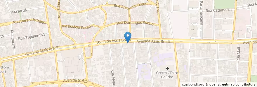 Mapa de ubicacion de Famácia Popular en Brazil, Jižní Region, Rio Grande Do Sul, Região Metropolitana De Porto Alegre, Região Geográfica Intermediária De Porto Alegre, Região Geográfica Imediata De Porto Alegre, Porto Alegre.
