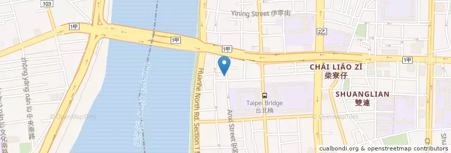 Mapa de ubicacion de 福德宮 en تایوان, 新北市, تایپه, 大同區.