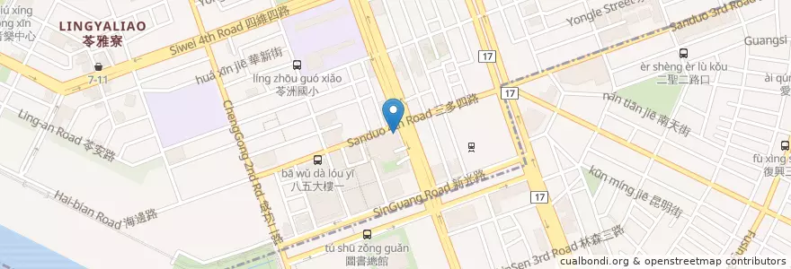 Mapa de ubicacion de 台北富邦銀行 en تايوان, كاوهسيونغ, 苓雅區.