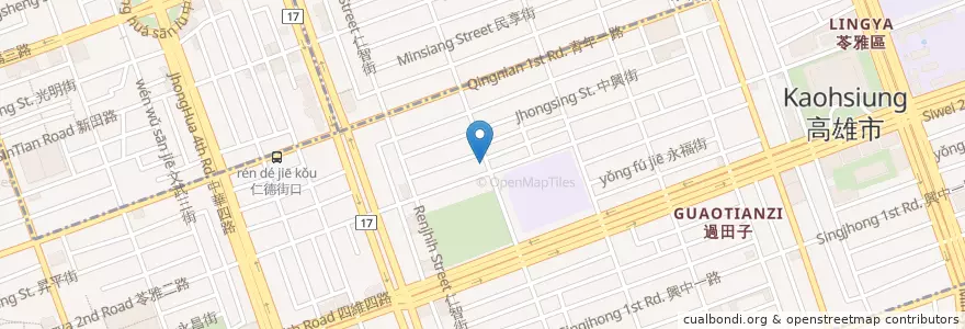 Mapa de ubicacion de 薄多義文橫店 en Taïwan, Kaohsiung, District De Lingya.