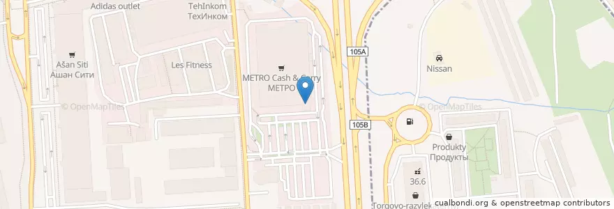 Mapa de ubicacion de Ресторан МЕТРО en 俄罗斯/俄羅斯, Центральный Федеральный Округ, 莫斯科州, Район Северное Измайлово.