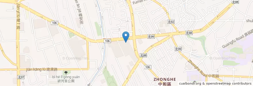 Mapa de ubicacion de 丁丁藥局 en Tayvan, 新北市, 中和區.