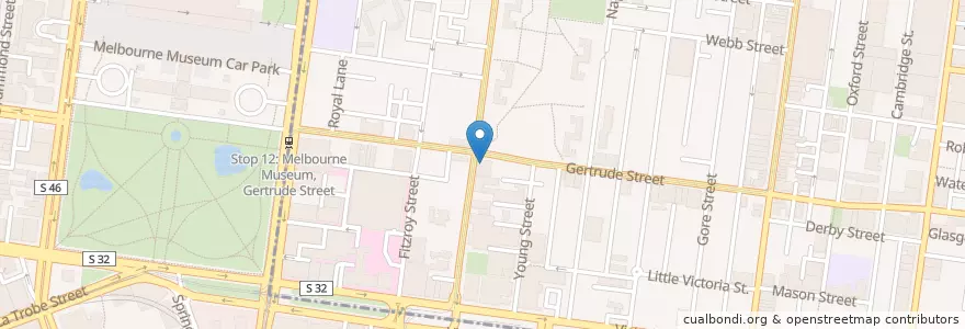 Mapa de ubicacion de Fitzroy South LPO en Avustralya, Victoria.