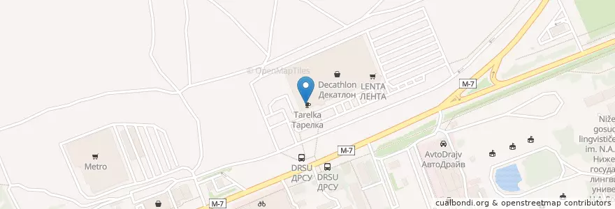 Mapa de ubicacion de Тарелка en Russie, District Fédéral Central, Oblast De Vladimir, Городской Округ Владимир.