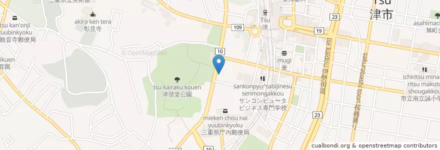 Mapa de ubicacion de 内原歯科 en Japan, Mie Prefecture, Tsu.