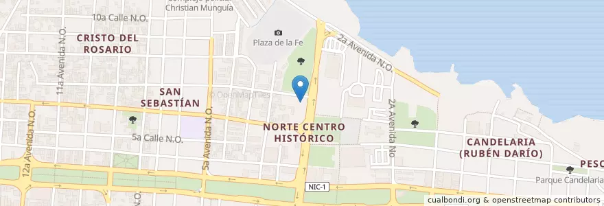 Mapa de ubicacion de Casa Del Maíz en Nicaragua, Departamento De Managua, Managua (Municipio).