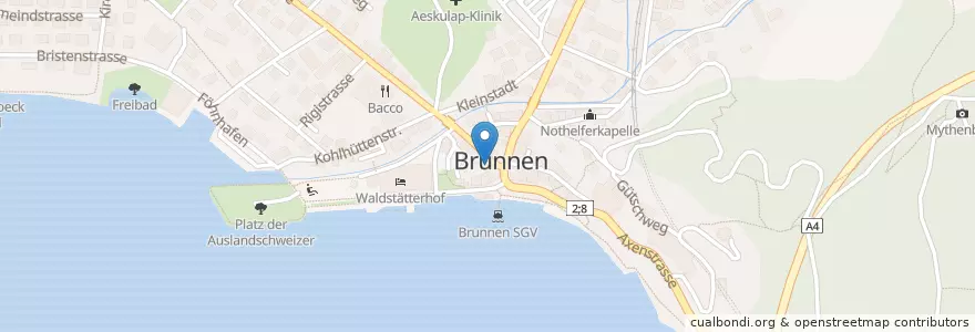 Mapa de ubicacion de Brunnerhof Bar en Suíça, Schwyz, Schwyz, Ingenbohl.
