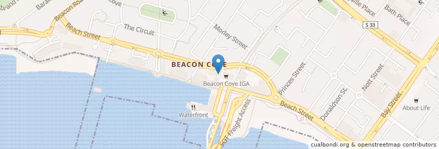 Mapa de ubicacion de Beacon Cove Dental Group en Australien, Victoria, City Of Port Phillip.