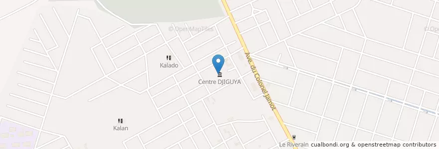 Mapa de ubicacion de Centre DJIGUYA en Буркина-Фасо, Верхние Бассейны, Уэ.