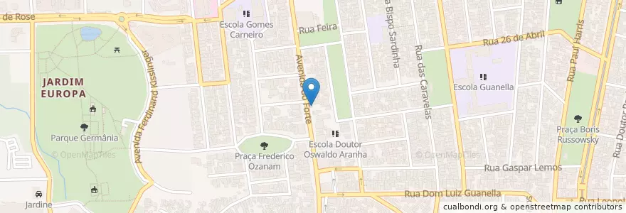 Mapa de ubicacion de Santander en Brazil, South Region, Rio Grande Do Sul, Metropolitan Region Of Porto Alegre, Região Geográfica Intermediária De Porto Alegre, Região Geográfica Imediata De Porto Alegre, Porto Alegre.