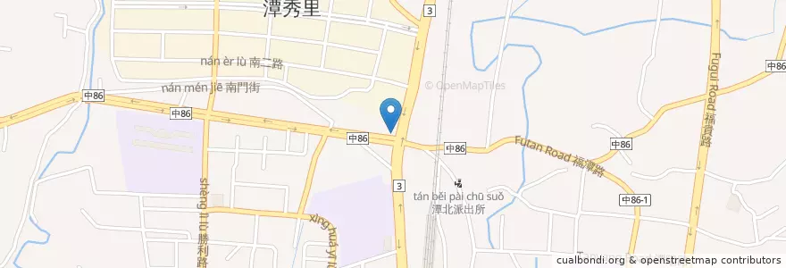 Mapa de ubicacion de 丁丁藥局 en تايوان, تاي شانغ, 潭子區.