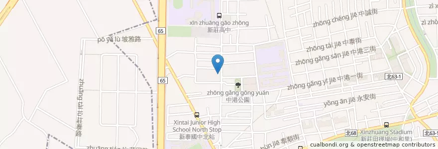 Mapa de ubicacion de 上海商業儲蓄銀行 en Taiwan, 新北市, 新莊區.