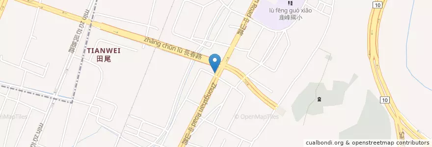 Mapa de ubicacion de 丁丁藥局 en Tayvan, Taichung, 沙鹿區.