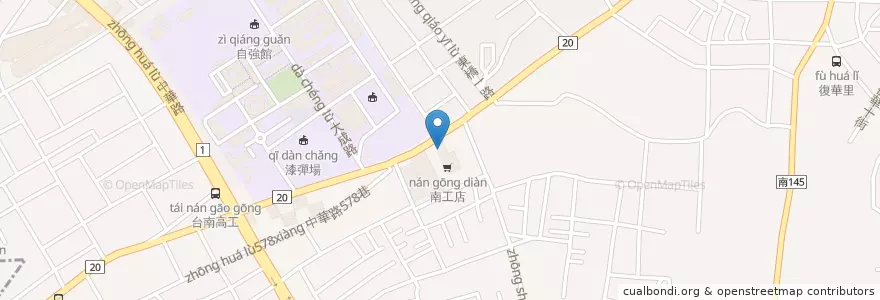 Mapa de ubicacion de 丁丁藥局 en 臺灣, 臺南市, 永康區.