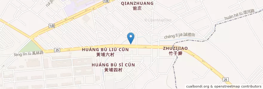 Mapa de ubicacion de 丁丁藥局 en تايوان, كاوهسيونغ, 鳳山區.