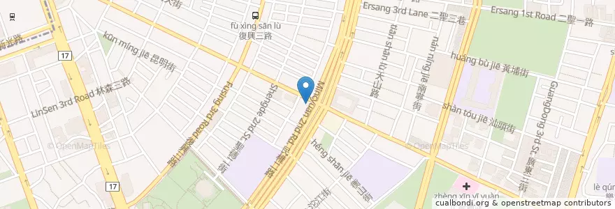 Mapa de ubicacion de 丁丁藥局 en 臺灣, 高雄市, 前鎮區.