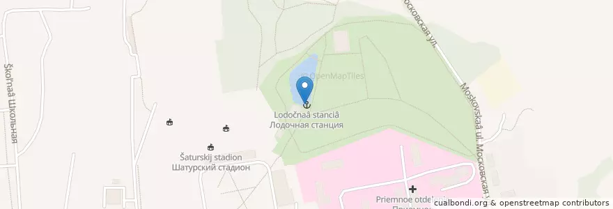 Mapa de ubicacion de Лодочная станция en 러시아, Центральный Федеральный Округ, Московская Область, Городской Округ Шатура.