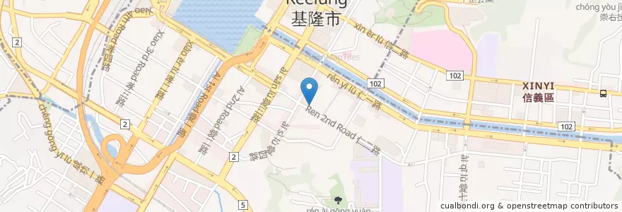 Mapa de ubicacion de 摩斯漢堡 en Тайвань, Тайвань, Цзилун, 仁愛區.