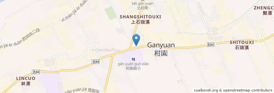 Mapa de ubicacion de 柑園早餐店 en Taiwán, Nuevo Taipéi, 樹林區.