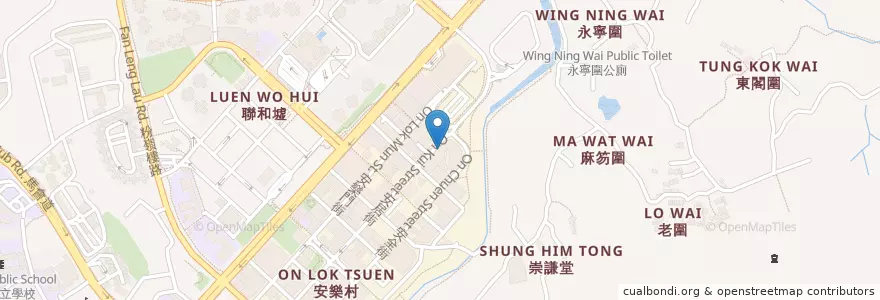 Mapa de ubicacion de 御膳居 Li Wun Yin en Chine, Hong Kong, Guangdong, Nouveaux Territoires, 北區 North District.