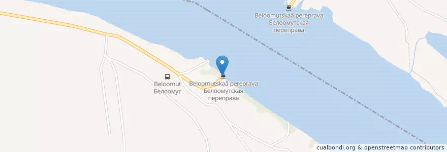 Mapa de ubicacion de Белоомутская переправа en Russia, Distretto Federale Centrale, Oblast' Di Mosca, Городской Округ Луховицы.