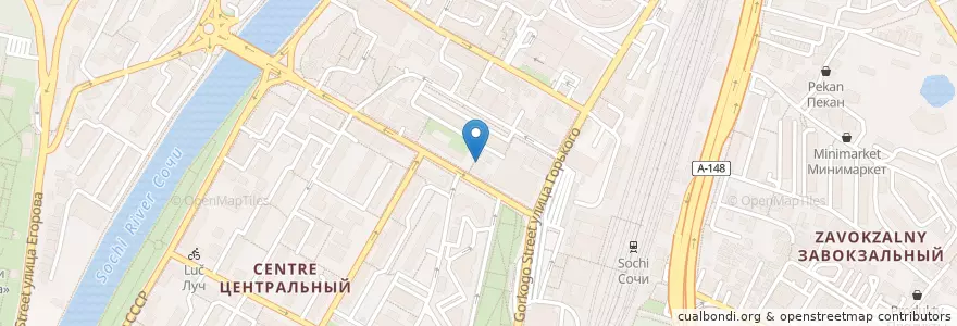 Mapa de ubicacion de Караоке бар Рафинад en Rusland, Zuidelijk Federaal District, Kraj Krasnodar, Городской Округ Сочи.