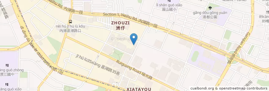 Mapa de ubicacion de 摩斯漢堡 en تایوان, 新北市, تایپه, 內湖區.