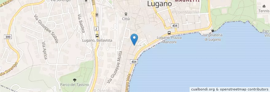 Mapa de ubicacion de Farmacia Della Piazzetta en Швейцария, Тичино, Лугано, Lugano, Circolo Di Lugano Ovest.