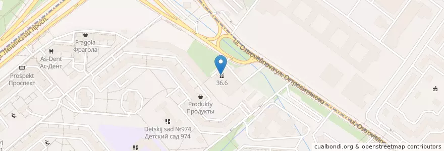 Mapa de ubicacion de Азбука Life en Russia, Distretto Federale Centrale, Москва, Юго-Западный Административный Округ, Район Тёплый Стан.
