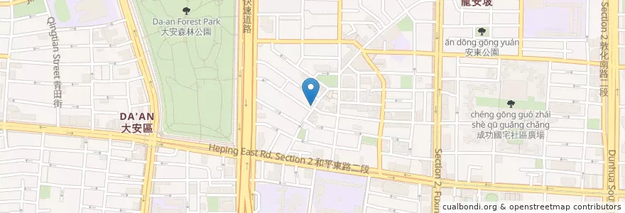 Mapa de ubicacion de 米食韓國餐廳 en 台湾, 新北市, 台北市, 大安区.