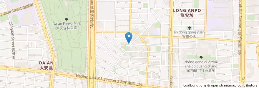 Mapa de ubicacion de 橘子樹托嬰中心 en Taiwan, Nuova Taipei, Taipei, 大安區.