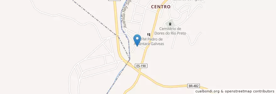 Mapa de ubicacion de Delegacia da Polícia Civil de Dores do Rio Preto en Brazil, Jihovýchodní Region, Espera Feliz.